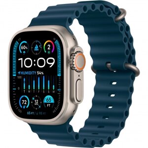 Apple Watch Ultra 2 GPS + Cellular 49mm Titanium Case with Blue Ocean Band (MREG3) Open BOX