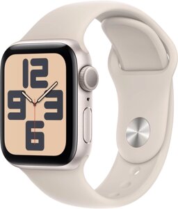 Apple Watch SE 2 GPS 40mm Starlight Aluminium Case w. Starlight Sport Band - S/M (MXEF3)