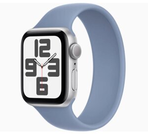 Apple Watch SE 2 GPS 40mm Silver Alu. Case w. Winter Blue Solo Loop - Size 9 (MRTT3+MTAU3) Size 6