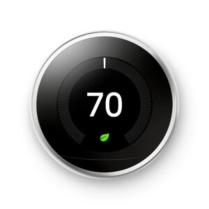 Google Nest Learning Thermostat 3nd Generation Polished Steel (T3019US)
