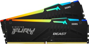 Kingston FURY 64 GB (2x32GB) DDR5 6000 MHz Beast RGB EXPO (KF560C36BBEAK2-64)