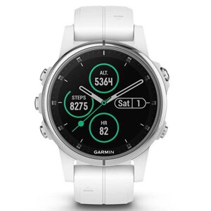 Garmin Fenix 5S Plus Sapphire White with Carrera White Band (010-01987-01)