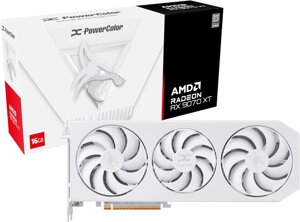 PowerColor Hellhound Spectral White AMD Radeon RX 9070 XT 16GB GDDR6 (RX9070XT 16G-L/OC/WHITE)