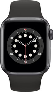 Apple Watch Series 6 GPS 40mm Space Gray Aluminum Case w. Black Sport B. (MG133)