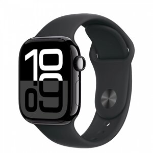 Apple Watch Series 10 GPS 46mm Jet Black Alu. Case w. Black Sport Band - M/L (MWWQ3)