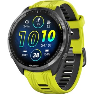 Garmin Forerunner 965 Carbon Gray Titanium Bezel w. Black Case and Amp Yell/Black S. Band (010-02809-02/12/
