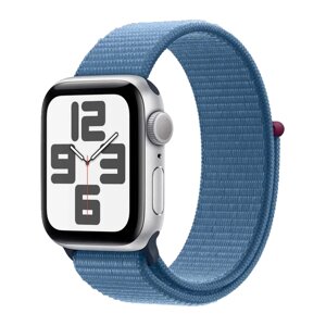 Apple Watch SE 2 GPS + Cellular 40mm Silver Aluminium Case w. Winter Blue Sport Loop (MRGQ3)
