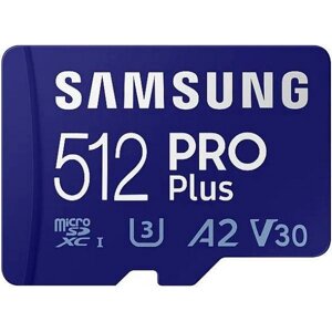Samsung 512 GB microSDXC UHS-I U3 V30 A2 PRO Plus (2021) MB-MD512KA