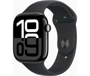 Смарт-годинник Apple Watch Series 10 GPS 46mm Jet Black Alu. Case w. Black Sport Band - S/M (MWWP3)