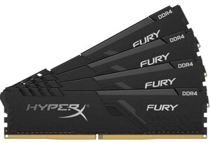 HyperX (Kingston FURY) 64 GB (4x16GB) DDR4 3466 MHz FURY Black (HX434C17FB4K4 / 64)