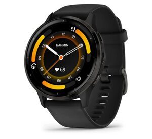 Смарт-годинник Garmin Venu 3 Slate Stainless Steel Bezel with Black Case and Silicone Band (010-02784-01/51)