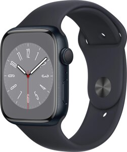 Apple Watch Series 8 GPS 45mm Midnight Aluminum Case w. Midnight Sport Band (MNP13, MNUL3)