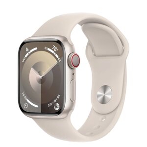 Apple Watch Series 9 GPS + Cellular 41mm Starlight Alu. Case w. Starlight Sport Band - S/M (MRHN3)