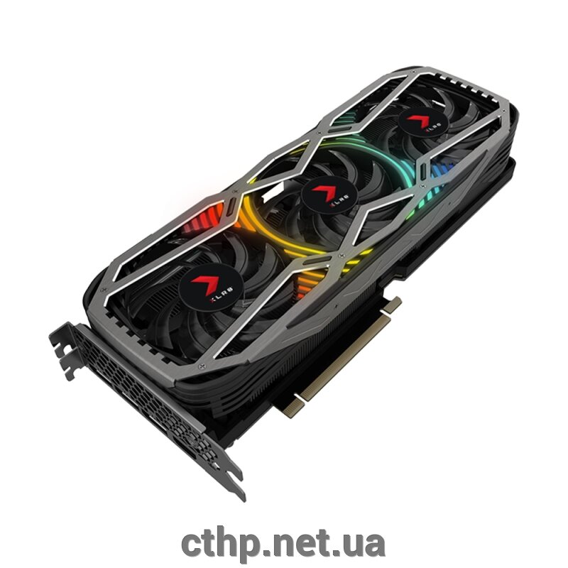 PNY GeForce RTX 3080 10GB XLR8 Gaming REVEL EPIC-X RGB Triple Fan LHR (VCG308010LTFXPPB) від компанії Cthp - фото 1