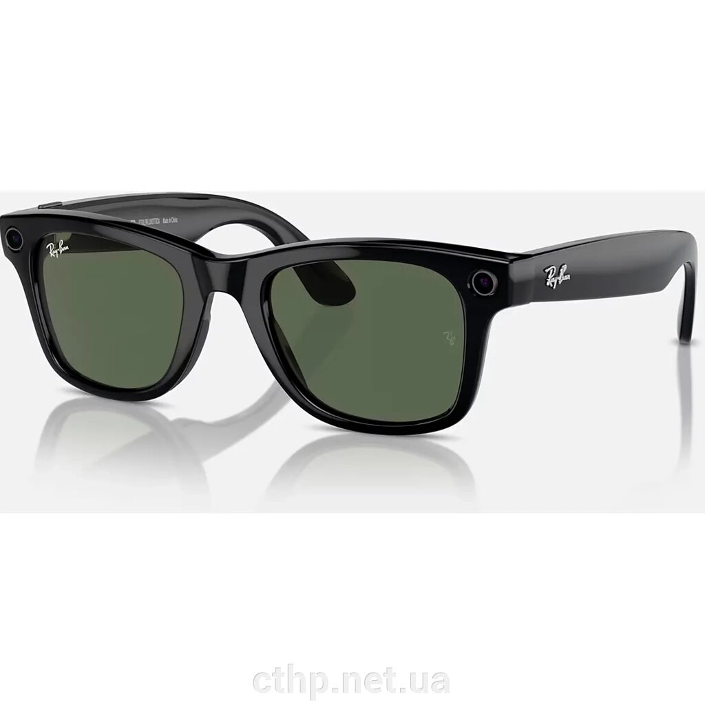 Ray-Ban Смарт-окуляри Meta Wayfarer Shiny Black Frame Green Lenses (RW4006 601/71 50-22) OPEN BOX від компанії Cthp - фото 1