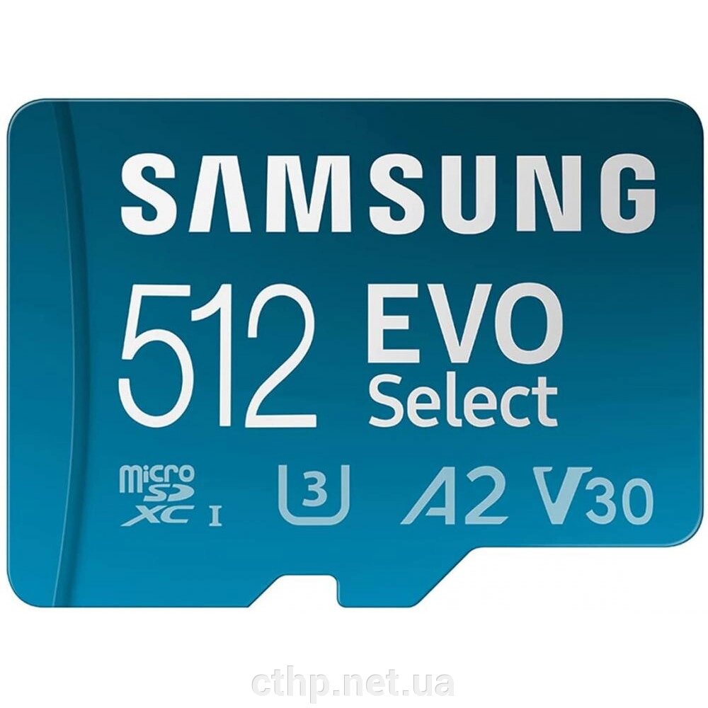 Samsung 512 GB microSDXC UHS-I U3 V30 A2 EVO Select + SD Adapter MB-ME512KA від компанії Cthp - фото 1