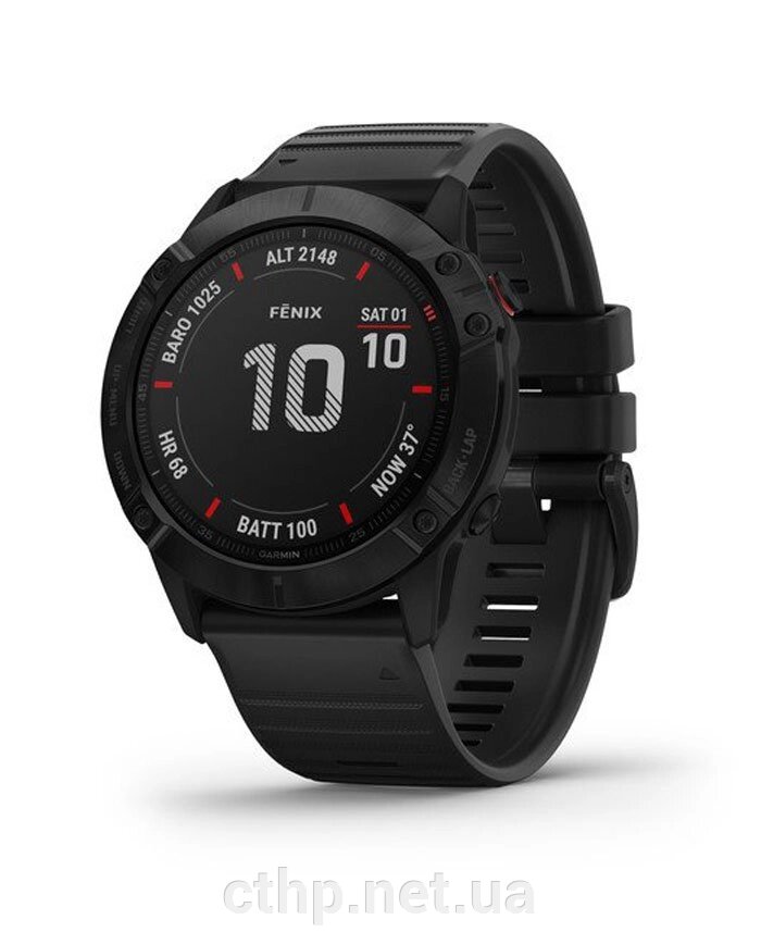 Спортивний годинник Garmin Fenix 6X Pro Black with Black Band (010-02157-01/00) від компанії Cthp - фото 1