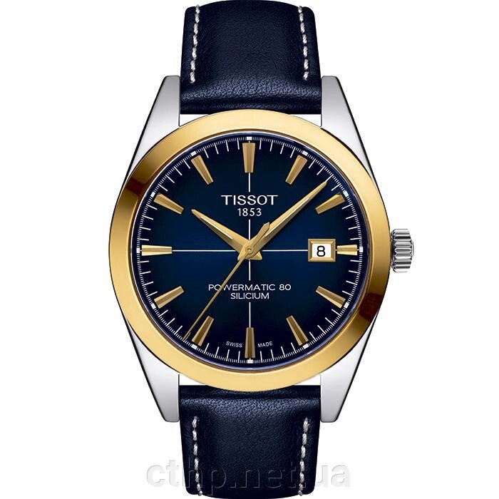 Tissot Gentleman Powermatic 80 Silicium Solid 18k Gold Bezel T927.407.46.041.01 від компанії Cthp - фото 1