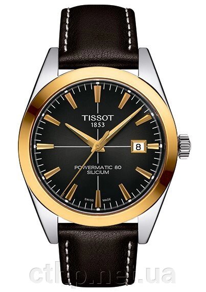 Tissot Gentleman Powermatic 80 Silicium Solid 18k Gold Bezel T927.407.46.061.01 від компанії Cthp - фото 1