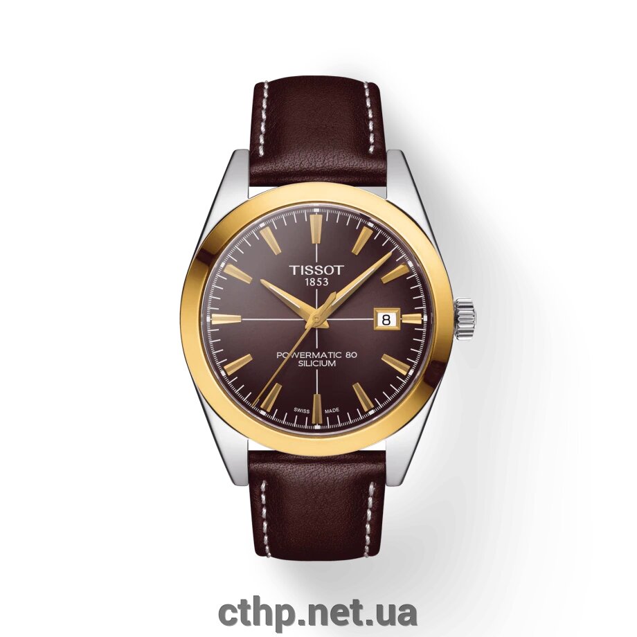 Tissot Gentleman Powermatic 80 Silicium Solid 18k Gold Bezel T927.407.46.291.01 від компанії Cthp - фото 1