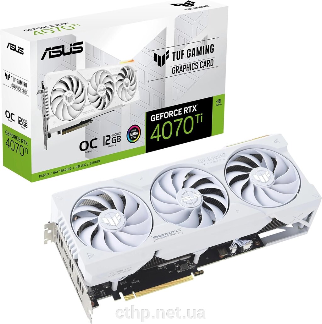 Відеокарта ASUS TUF-RTX4070TI-O12G-WHITE-GAMING (90YV0IJ2-M0NA00) від компанії Cthp - фото 1