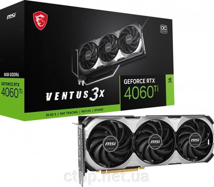 Відеокарта MSI GeForce RTX 4060 Ti VENTUS 3X 8G OC від компанії Cthp - фото 1