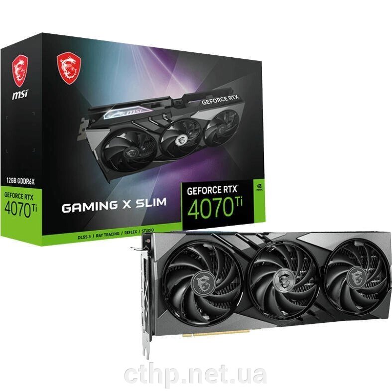 Відеокарта MSI GeForce RTX 4070 Ti GAMING X SLIM 12G (912-V513-440) від компанії Cthp - фото 1