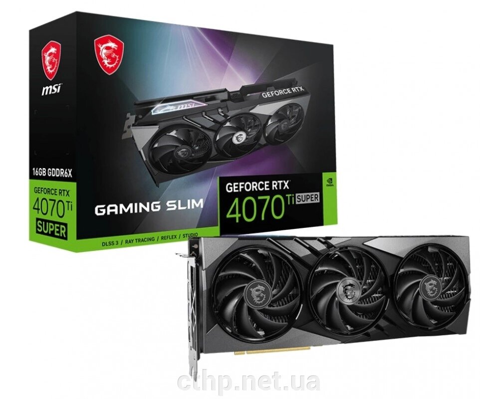 Відеокарта MSI GeForce RTX 4070 Ti SUPER 16G GAMING SLIM від компанії Cthp - фото 1