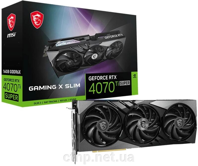 Відеокарта MSI GeForce RTX 4070 Ti SUPER 16G GAMING X SLIM (912-V513-611) від компанії Cthp - фото 1