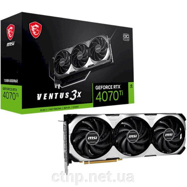 Відеокарта MSI GeForce RTX 4070 Ti VENTUS 3X 12G OC від компанії Cthp - фото 1