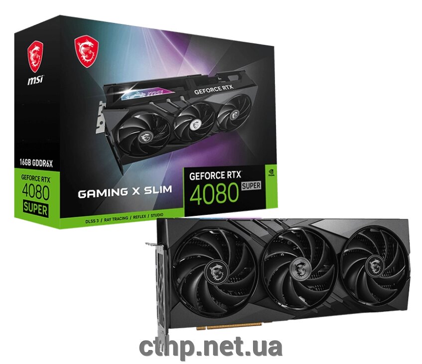 Відеокарта MSI GeForce RTX 4080 SUPER 16G GAMING X SLIM (912-V511-228) від компанії Cthp - фото 1