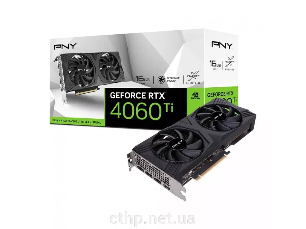 Відеокарта PNY GeForce RTX 4060 Ti 16GB VERTO (VCG4060T16DFXPB1) від компанії Cthp - фото 1