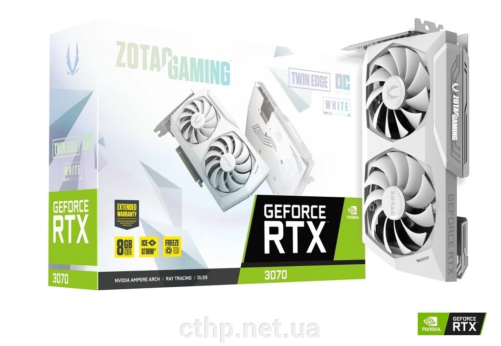 Zotac GAMING GeForce RTX 3070 Twin Edge OC White Edition (ZT-A30700J-10P) від компанії Cthp - фото 1