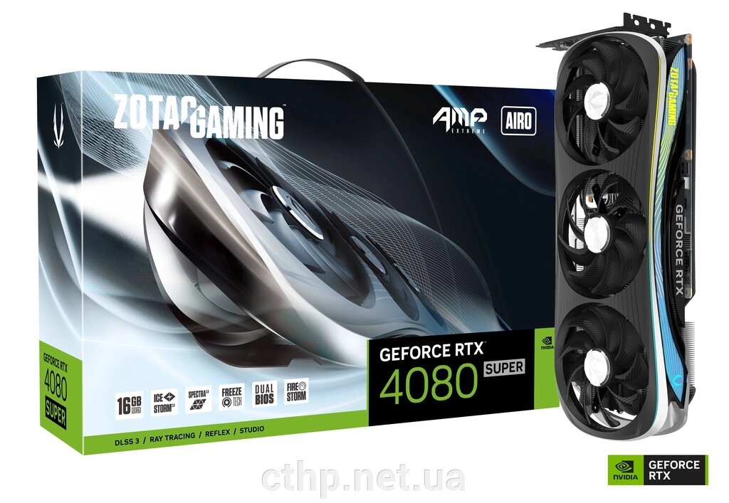 Zotac GAMING GeForce RTX 4080 SUPER AMP Extreme AIRO 16GB (ZT-D40820B-10P) від компанії Cthp - фото 1