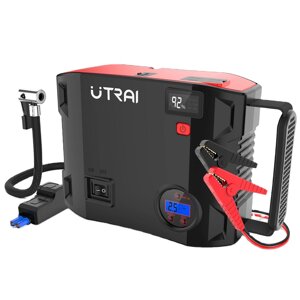 Пуско-зарядний пристрій+автокомпресор з автостопом UTRAI Jstar 5, 2000 А, 24000 мАг, 12 В, гарантія 1 рік