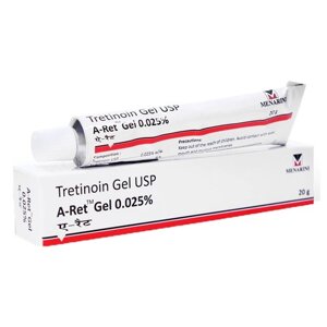 Третиноїн гель для проблемної шкіри A-ret gel 0,025%20г. Термін до 09.2025