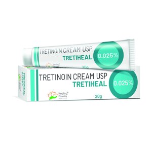 Третиноїн крем для проблемної шкіри Tretiheal 0.025%20г. Tretinoin Cream USP. Аналог Retino-A. Термін до 08.2026