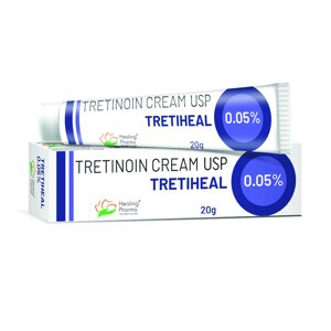 Третиноїн крем для проблемної шкіри Tretiheal 0.05%20г. Tretinoin Cream USP. Аналог Retino-A. Термін до 01.2027