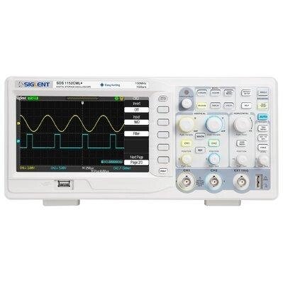 Цифровий осцилограф SIGLENT SDS1152CML+, настільний, двоканальний, 150 МГц, 1 Гвиб/с, 7,0" TFT дисплей, 2 МБ від компанії Інтернет магазин ЦЕЛЬС-ЕЛЕКТРО - фото 1