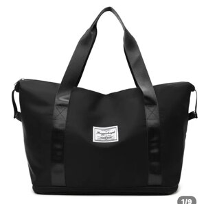 Дорожна сумка для подорожей для ручної поклажі Чорний колір 42*28см (12 см)22см