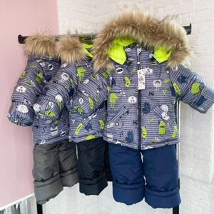 Куртка зимова Бабайка дитяча на утеплювачі зі штучною опушкою