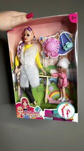 Пара Барбі та дитинка на самокаті Fashion Doll 2275-7