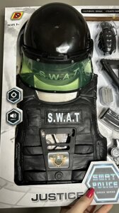 Дитячий військовий набір з жилетом та шоломом S. W. A. T Police 8 предметів