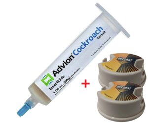 Гель та пастка від тарганів Advion Cockroach Gel 30г 1 шт та OUTCAST Syngenta 2 шт 5г