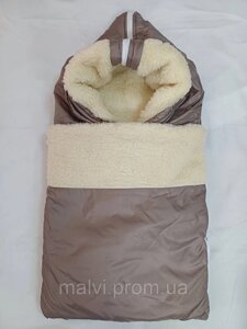 Конверт-одіяло в коляску шоколад