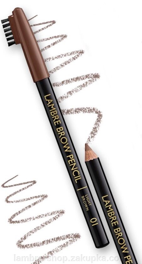 Олівець для брів LAMBRE BROW PENCIL №01 Світло-коричневий ##от компании## Ламбро-ШОП - ##фото## 1