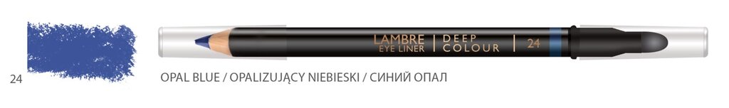 Олівець для очей LAMBRE Deep Colour Eye Liner №24 Opal blue/Синій опал від компанії Ламбро-ШОП - фото 1