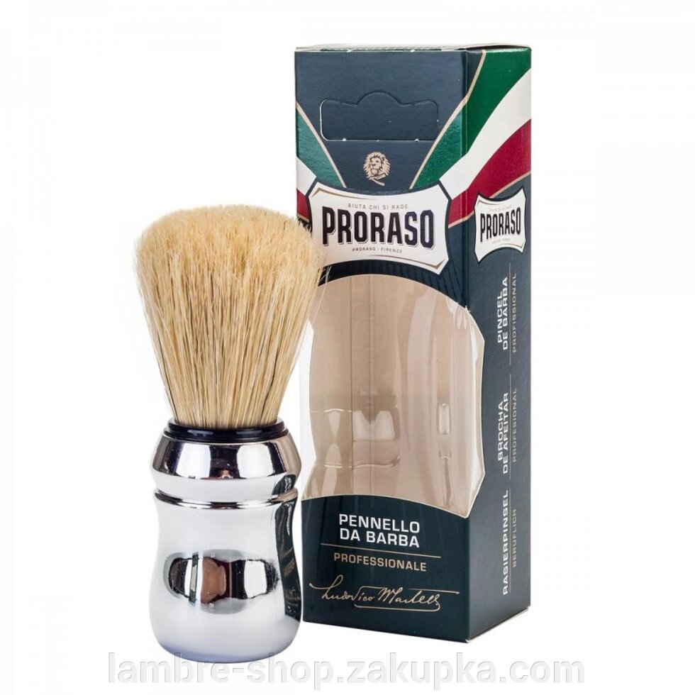 Помазок для гоління з натурального ворсу Proraso shaving brush від компанії Ламбро-ШОП - фото 1