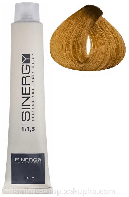 Стійка крем-фарба для волосся Sinergy №8 / 43 Світлий блонд золотистий, мідний, 100мл ##от компании## Ламбро-ШОП - ##фото## 1