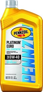 Моторне масло Pennzoil Platinum EURO 0W-40 Full Synt 0,946л (550036272)